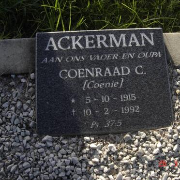 ACKERMAN Coenraad C. 1915-1992