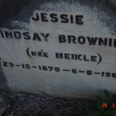 BROWNING Jessie Lindsay nee MEIKLE 1870-1962