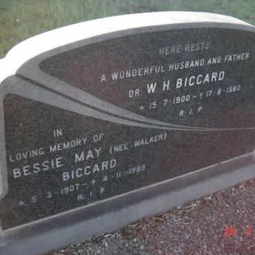 BICCARD W.H. 1900-1980 &amp; Bessie May WALKER 1907-1989