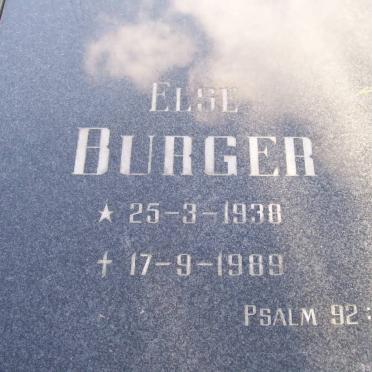 BURGER Else 1938-1989