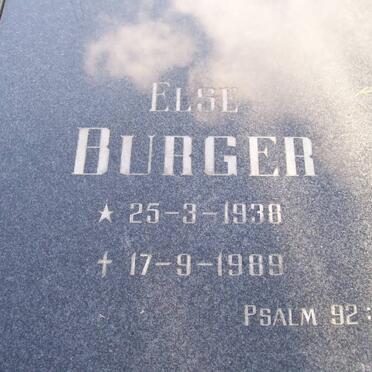 BURGER Else 1938-1989