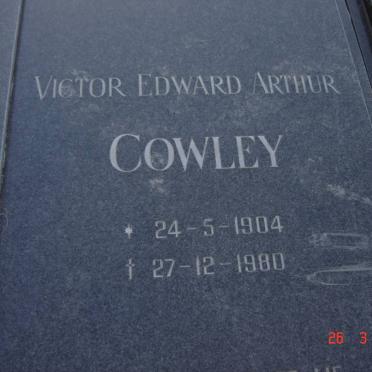 COWLEY Victor Edward Arthur 1904-1980