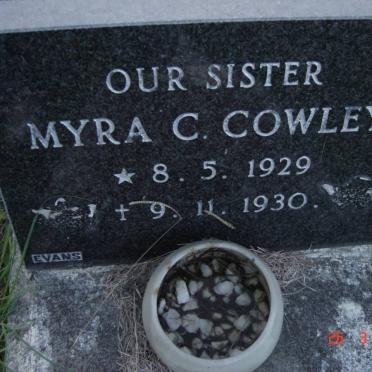 COWLEY Myra C. 1929-1930