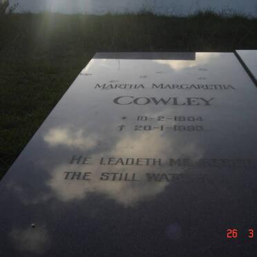COWLEY Martha Margaretha 1904-1993