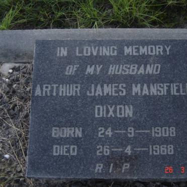 DIXON Arthur James Mansfield 1908-1968