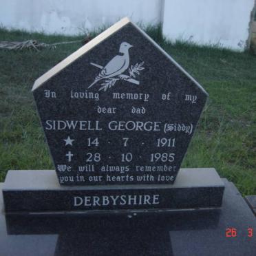 DERBYSHIRE Sidwell George 1911-1985