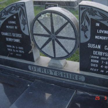 DERBYSHIRE Charles George 1886-1970 &amp; Susan Caroline OOSTHUIZEN 1888-1983