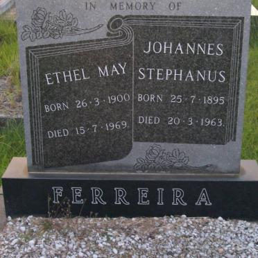 FERREIRA Johannes Stephanus 1895-1963 &amp; Ethel May 1900-1969
