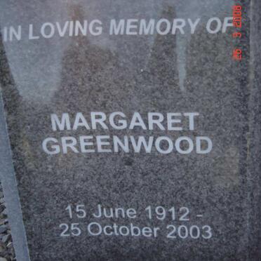 GREENWOOD Margaret 1912-2003