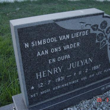 JULYAN Henry 1931-1997 &amp; Siffie 1932-1978