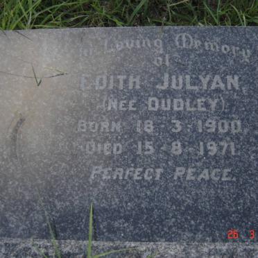 JULYAN Edith nee DUDLEY 1900-1971