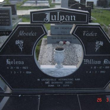 JULYAN William Richard 1919-1993 &amp; Helena 1923-1994