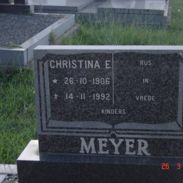 MEYER Christina E. 1906-1992