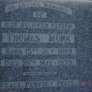 MONK Thomas 1869-1955