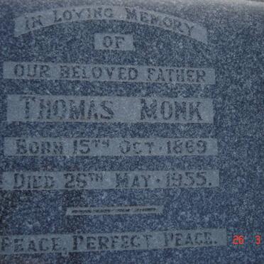 MONK Thomas 1869-1955