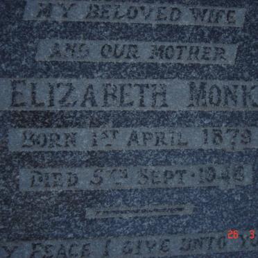 MONK Elizabeth 1879-194?