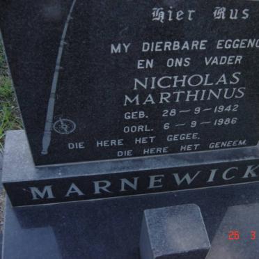 MARNEWICK Nicholas Marthinus 1942-1986