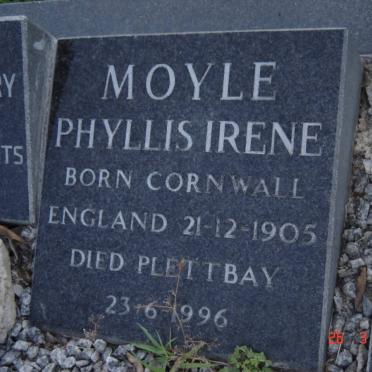 MOYLE  Phyllis Irene 1905-1996