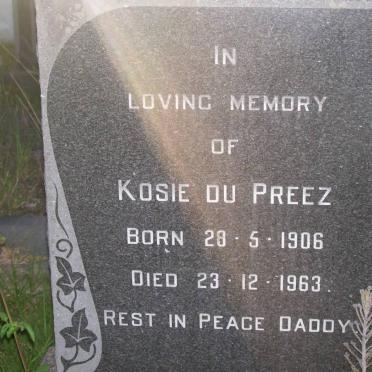 PREEZ Kosie, du 1906-1963