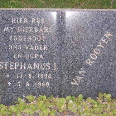 ROOYEN Stephanus I., van 1898-1969