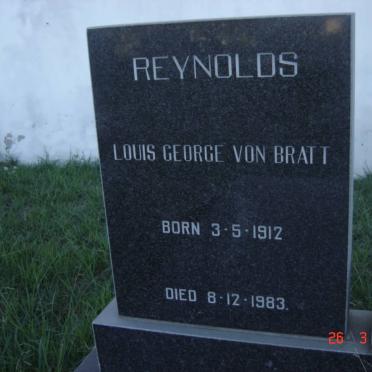 REYNOLDS Louis George von Bratt 1912-1983