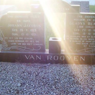 ROOYEN Johann Jacobus, van 1893-1971 &amp; Gladys Beatrix COWLEY 1899-1970