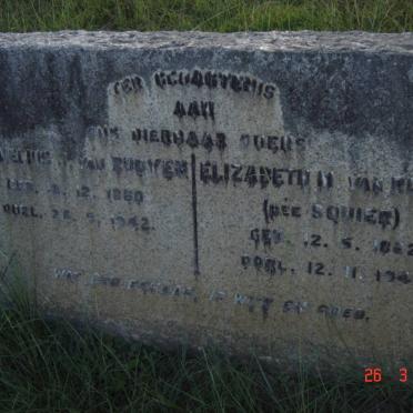 ROOYEN Cornelius, van 1860-1942 &amp; Elizabeth SQUIER 1862-1941