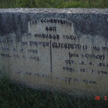 ROOYEN Cornelius, van 1860-1942 &amp; Elizabeth SQUIER 1862-1941