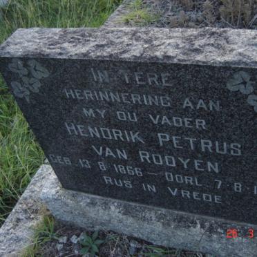ROOYEN Hendrik Petrus, van 1866-1949