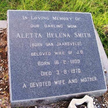 SMITH Aletta Helena nee VAN JAARSVELD 1899-1970
