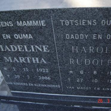 STEWART Harold Rudolph 1915-1975 &amp; Madeline Martha 1922-2006