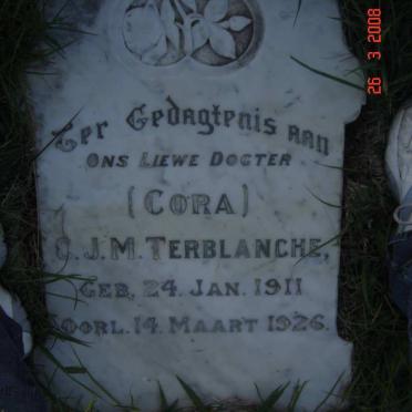 TERBLANCHE Cora J.M. 1911-1926