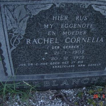 TERBLANCHE Rachel Cornelia nee GERBER 1903-1972