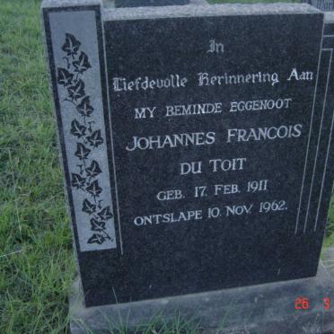 TOIT Johannes Francois, du 1911-1962