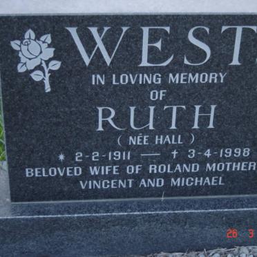 WEST Ruth nee HALL 1911-1998