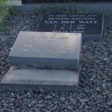 WATT Hendrik Johannes, van der 1927-2004