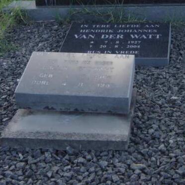 WATT Hendrik Johannes, van der 1927-2004