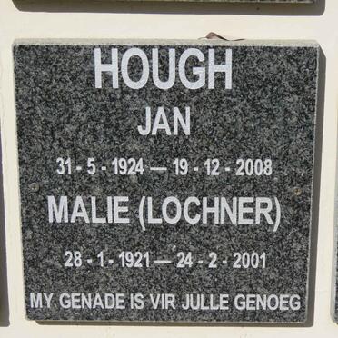 HOUGH Jan 1924-2008 &amp; Malie LOCHNER 1921-2001