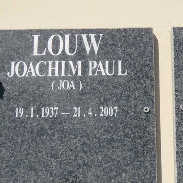LOUW Joachim Paul 1937-2007