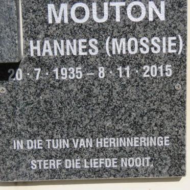 MOUTON Hannes 1935-2015