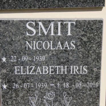 SMIT Nicolaas 1939- &amp; Elizabeth Iris 1939-2019