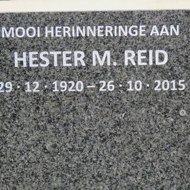REID Hester M. 1920-2015