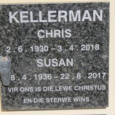 KELLERMAN Chris 1930-2018 &amp; Susan 1936-2017