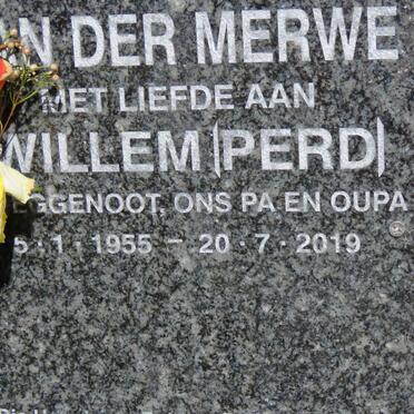 MERWE Willem, van der 1955-2019