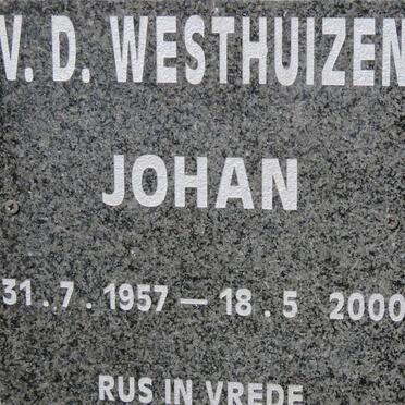 WESTHUIZEN Johan, v.d. 1957-2000
