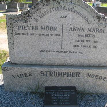 STRUMPHER Pieter Möhr 1910-1990 &amp; Anna Maria REITZ 1916-1951 :: STRUMPHER Johanna Alida Cornelia nee ROSSOUW 1909-2009