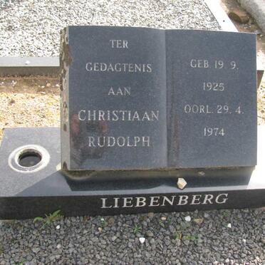 LIEBENBERG Christiaan Rudolph 1925-1974