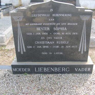 LIEBENBERG Christiaan Rudolf 1898-1977 &amp; Hester Sophia 1901-1971
