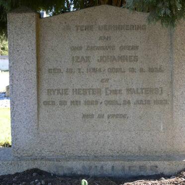 VILLIERS Izak Johannes, de 1854-1935 &amp; Rykie Hester WALTERS 1889-1923