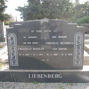 LIEBENBERG Christiaan Rudolph 1903-1972 &amp; Cornelia Hendrina VAN SANTEN 1899-1978